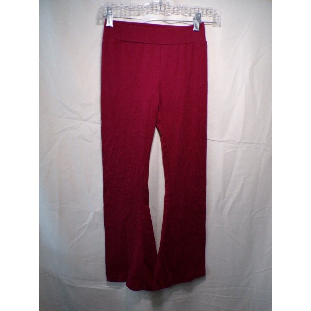 Cat & Jack Girls Flared Leggings Burgundy Cotton Spandex Size L 10/12